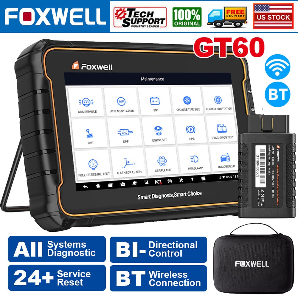 FOXWELL GT60 Scanner All System OBD2 Bidirectional Diagnostic ABS TPMS