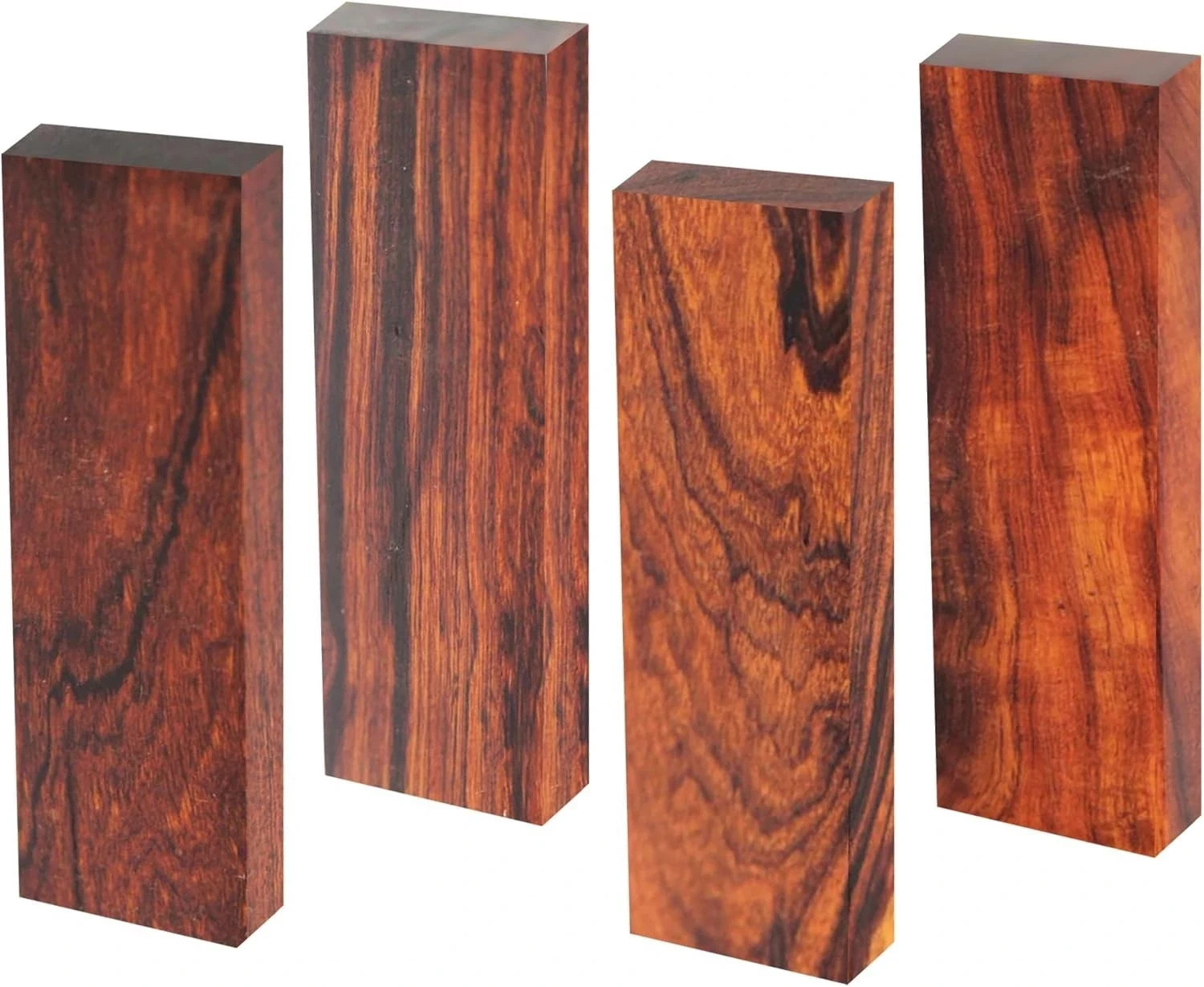 4 Pieces Desert Ironwood Knife Scales – Exotic Wood Handle Material for Knife...
