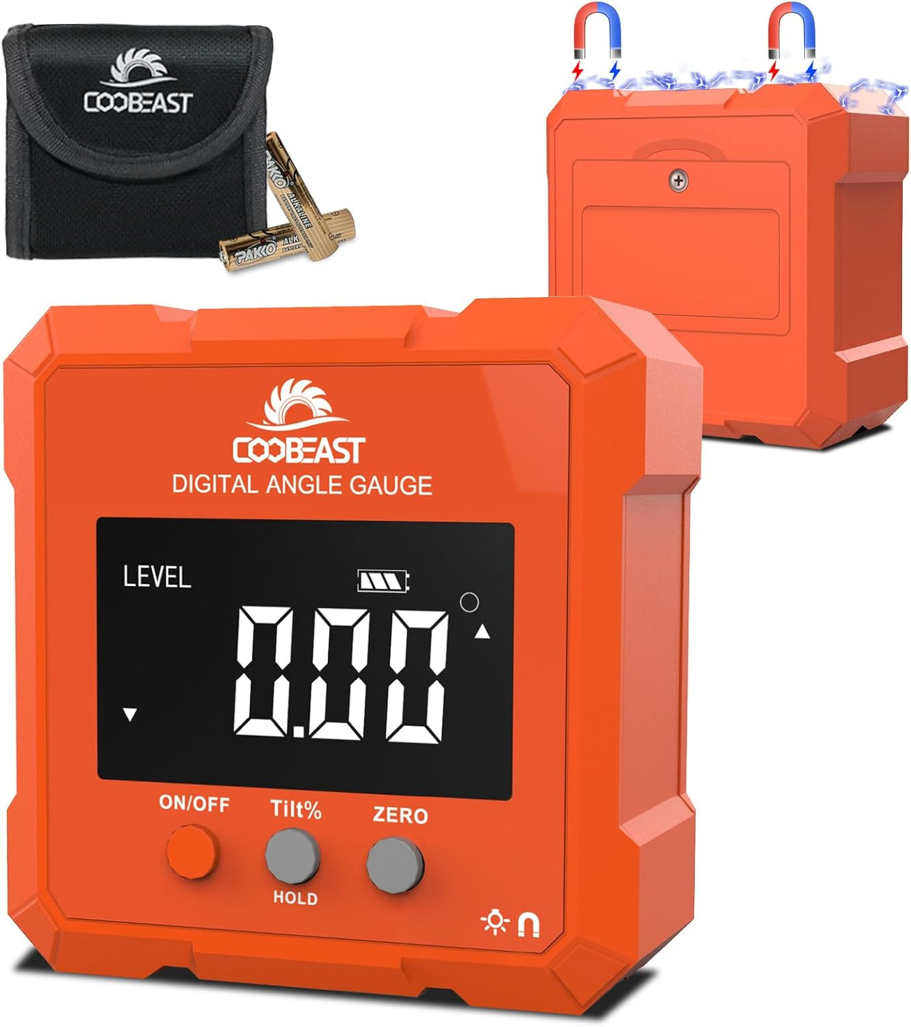 Digital Angle Finder Digital Level Angle Gauge Backlight Magnetic Base Compact