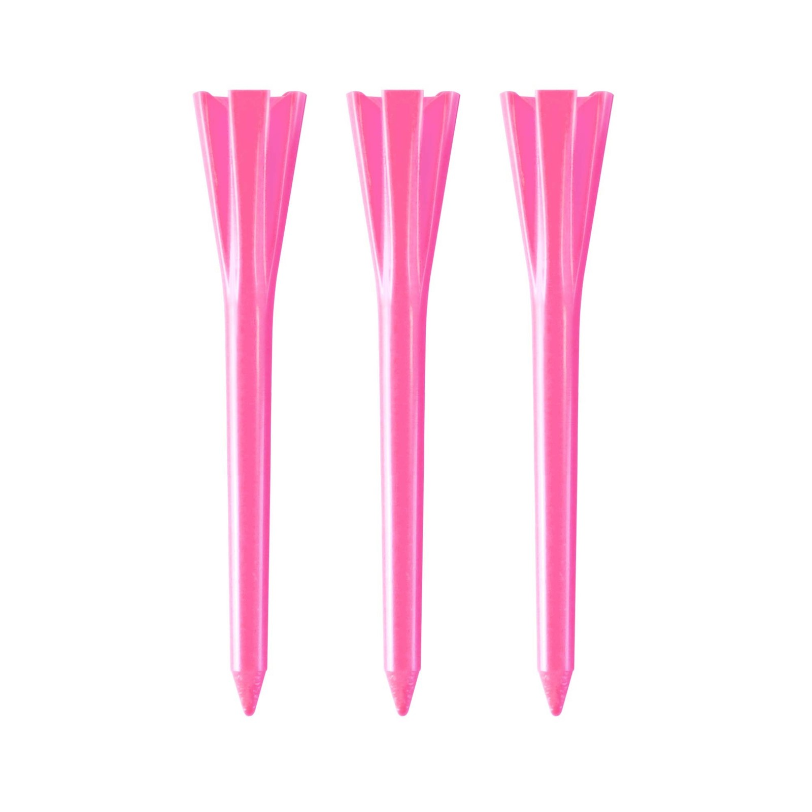 Izzo Plastic Golf Tees (100 Pack) 2.75 Inches Neon Pink