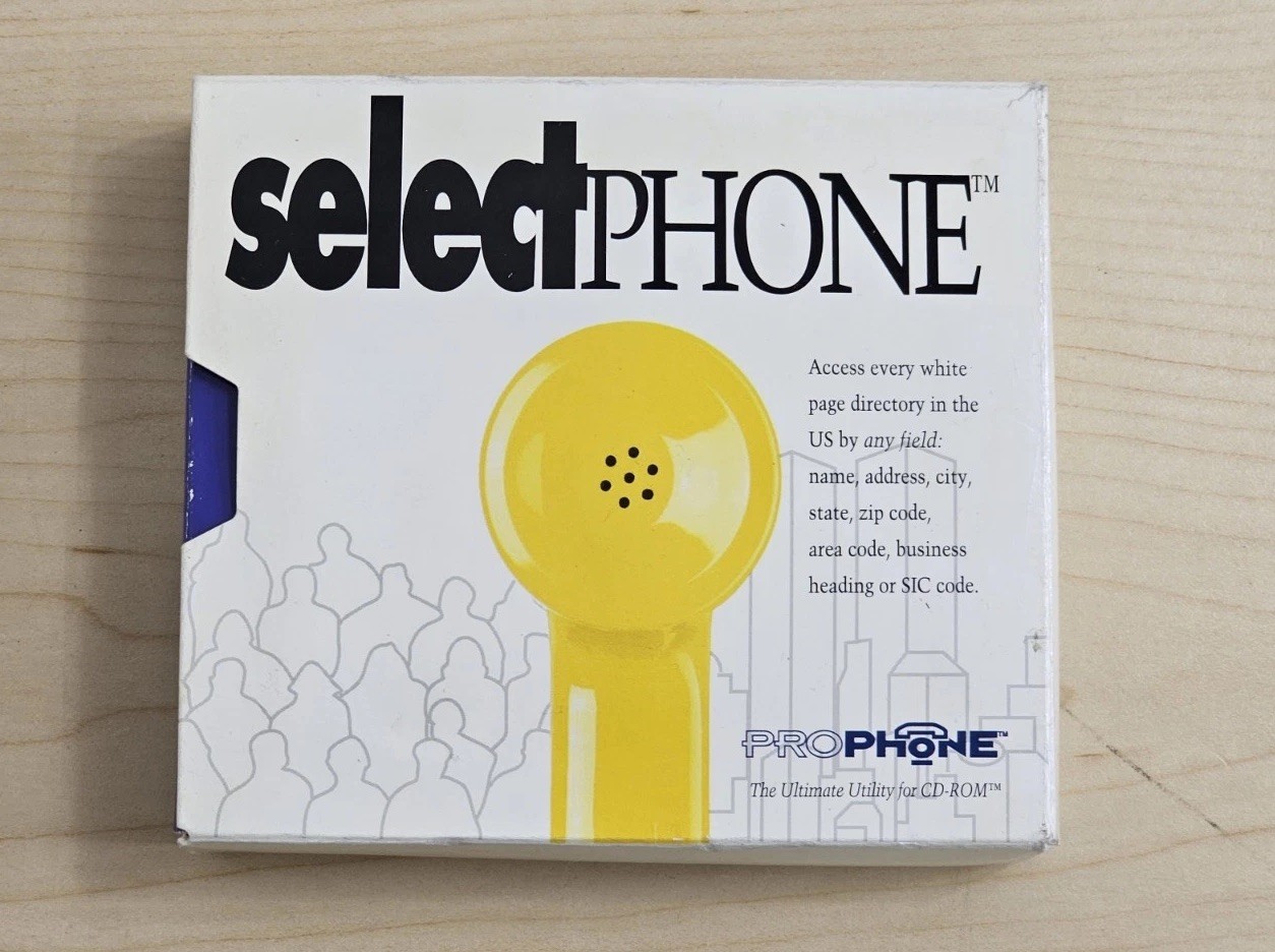 Select Phone 1995 Phonebook On CD-ROM US Missing One CD