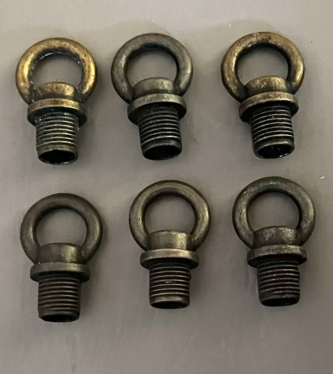 Antique Brass Finish Lamp Loop 1 1/8" Tall 1/8 IP Lot of 6
