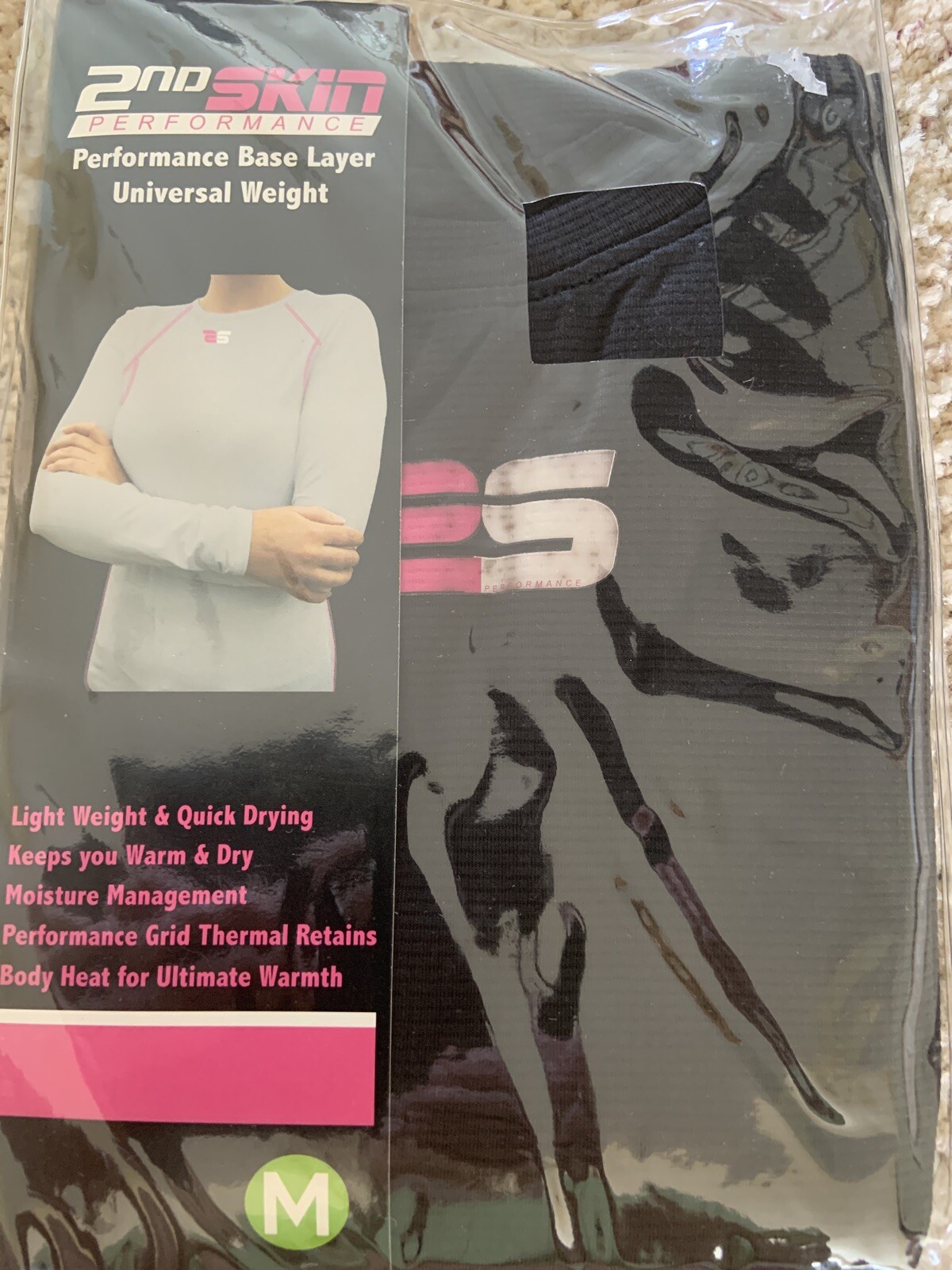 2nd Skin Base Layer Women’s Medium  Long Sleeve Shirt