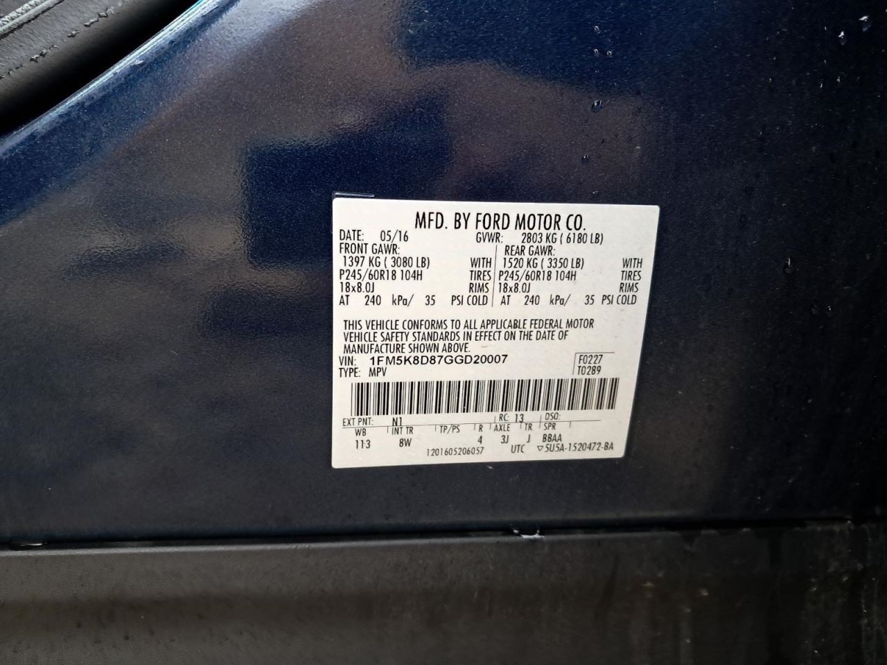 EXPLORER 2016 Transmission Shift 2869525