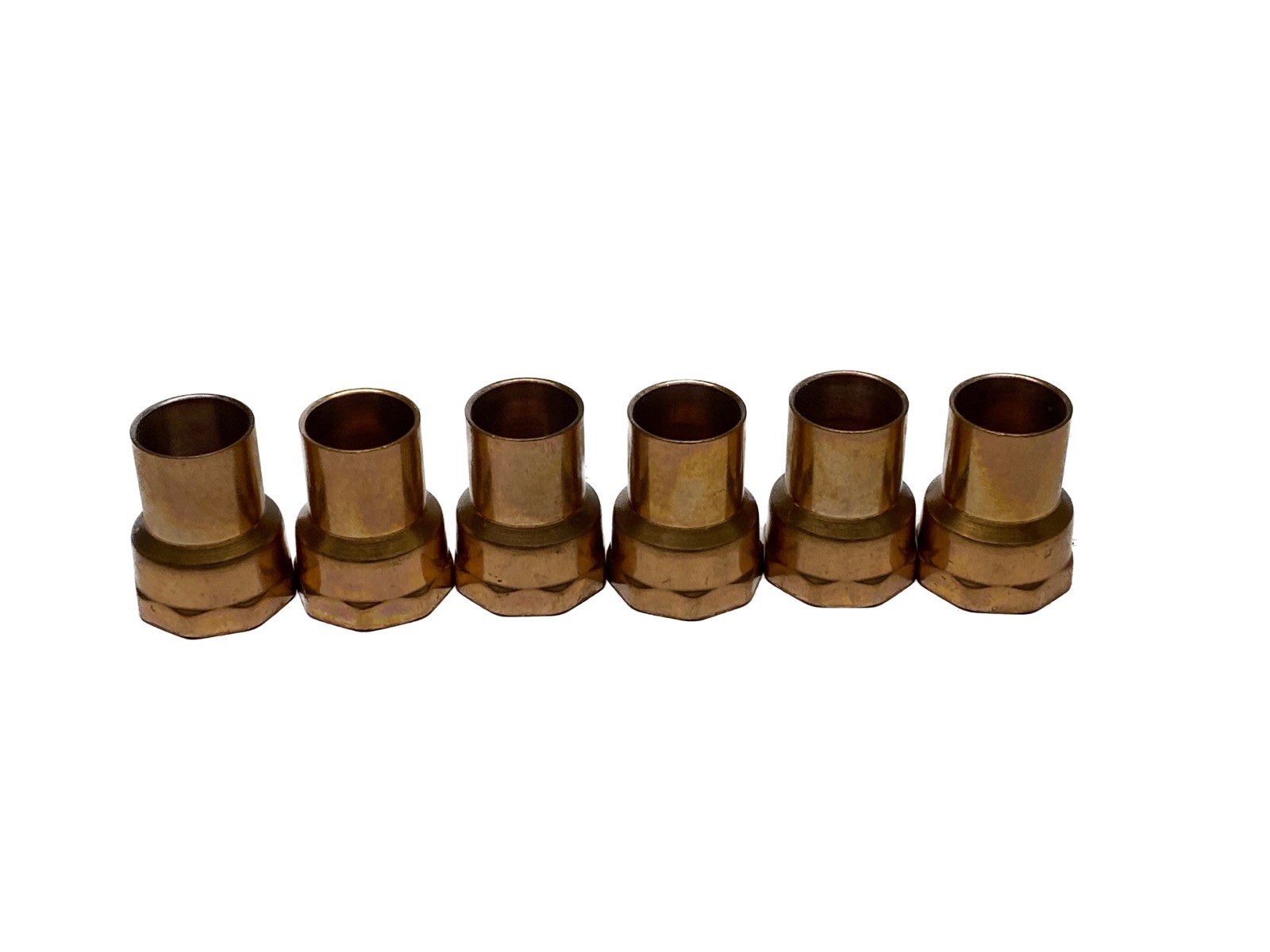 6 Unbranded 1” FTG x 1” FNPT Wrot Solder Joint Copper Pipe Steamline Adapter