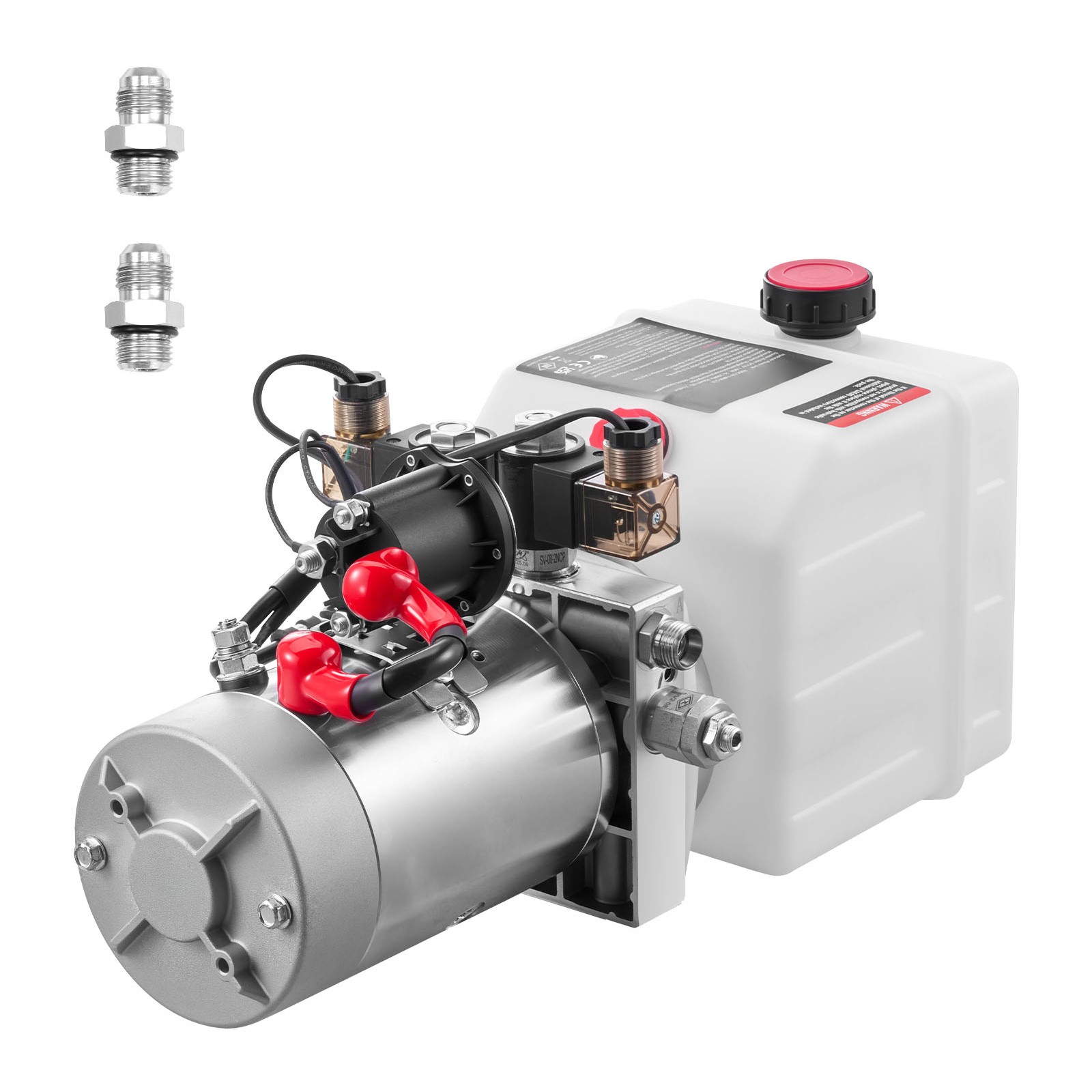 Uimoso 4 Quart DC 12V Double Acting Hydraulic Power Unit - White