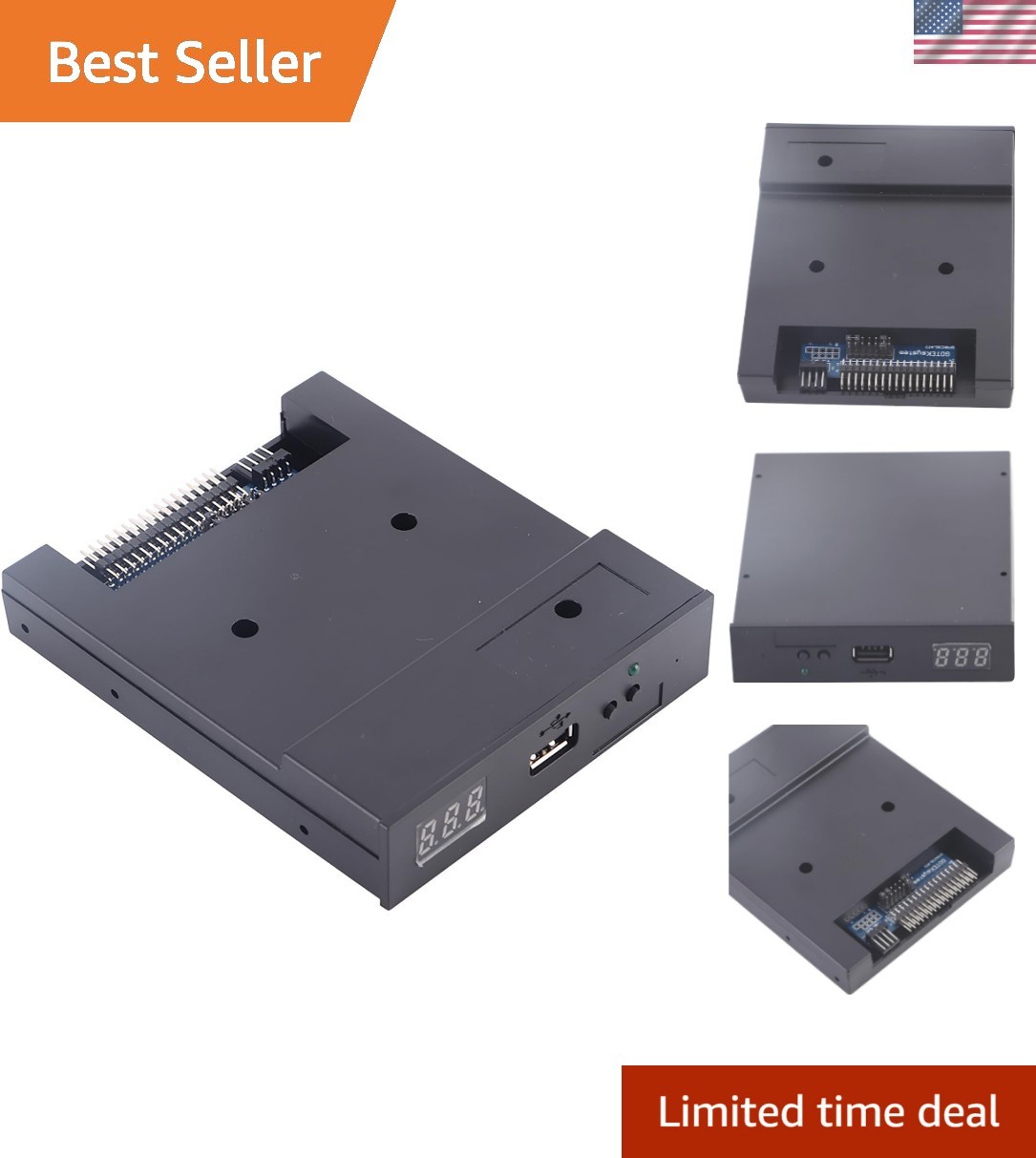 Compact USB Floppy Drive Emulator for 1.44MB Media - High Speed Data Transfer