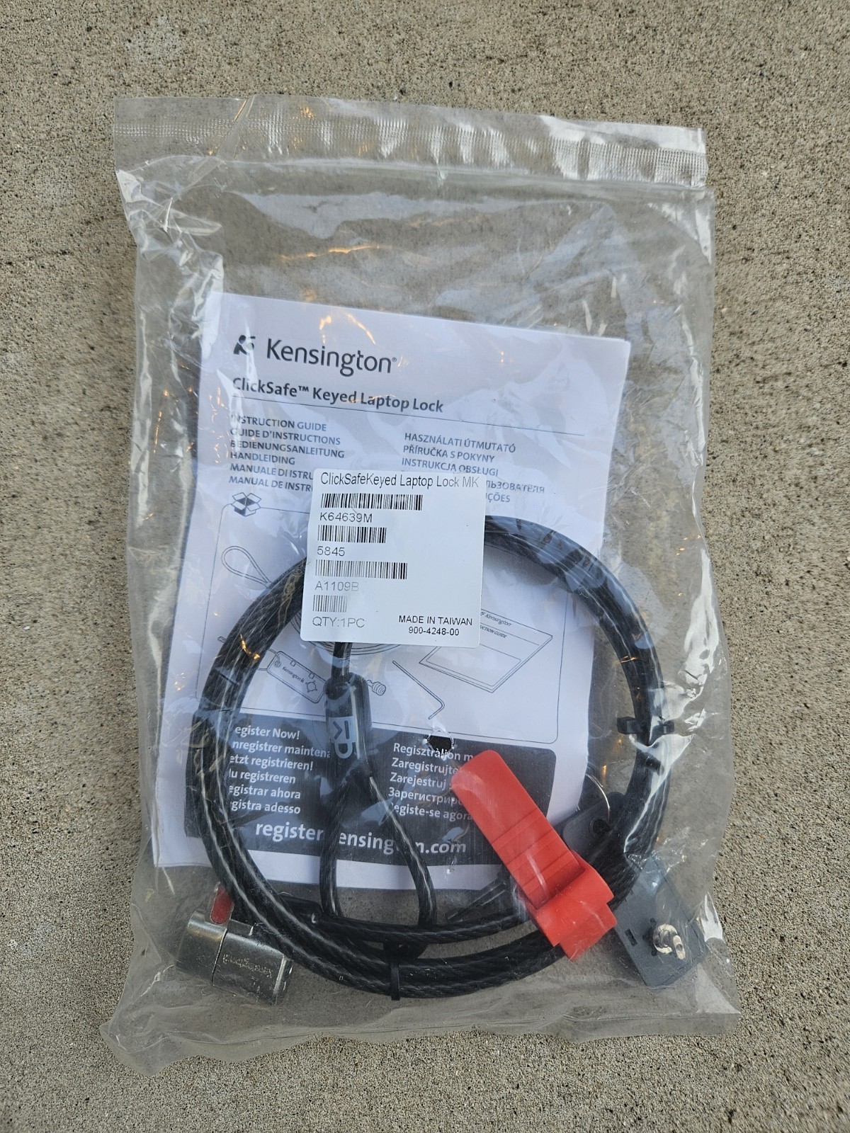 New Kensington ClickSafe Keyed Laptop Lock MK Security Sealed - 2 Available