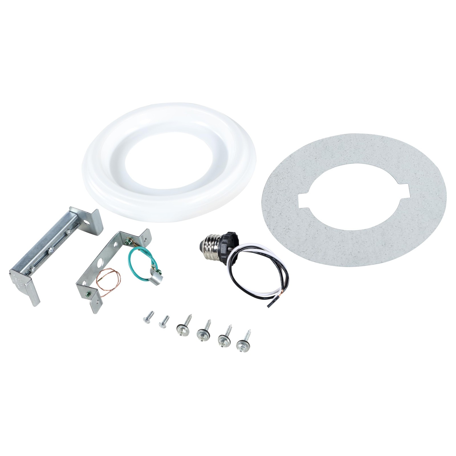 Aspen Creative 21067-11, Recessed Lighting Converter Kit, 8" 1 SET, White