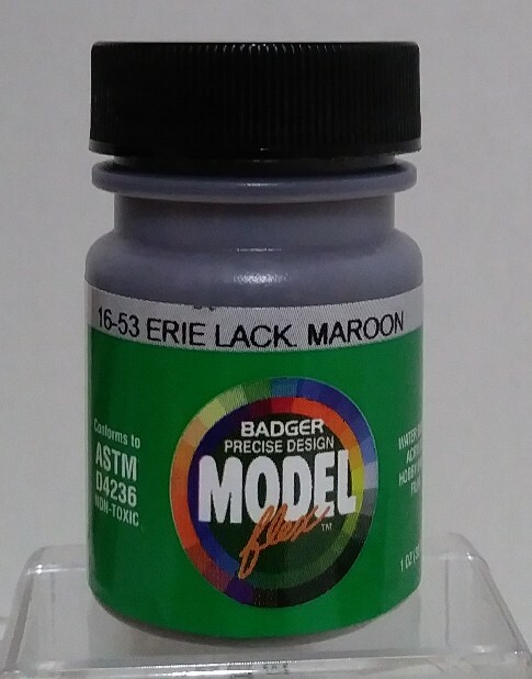 Badger Modelflex acrylic paint 16-53, Erie Lackawana Maroon.