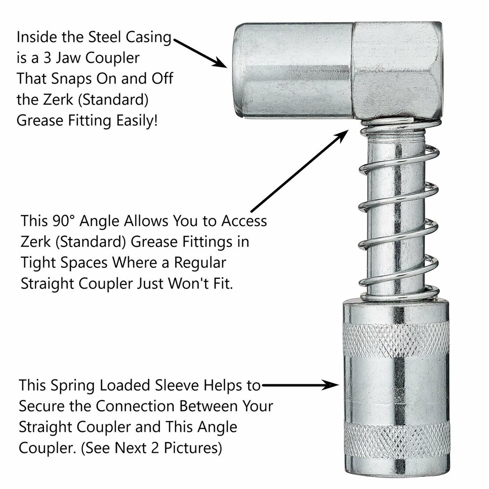 Grease Coupler Adapter,90 degree⬇️🎈