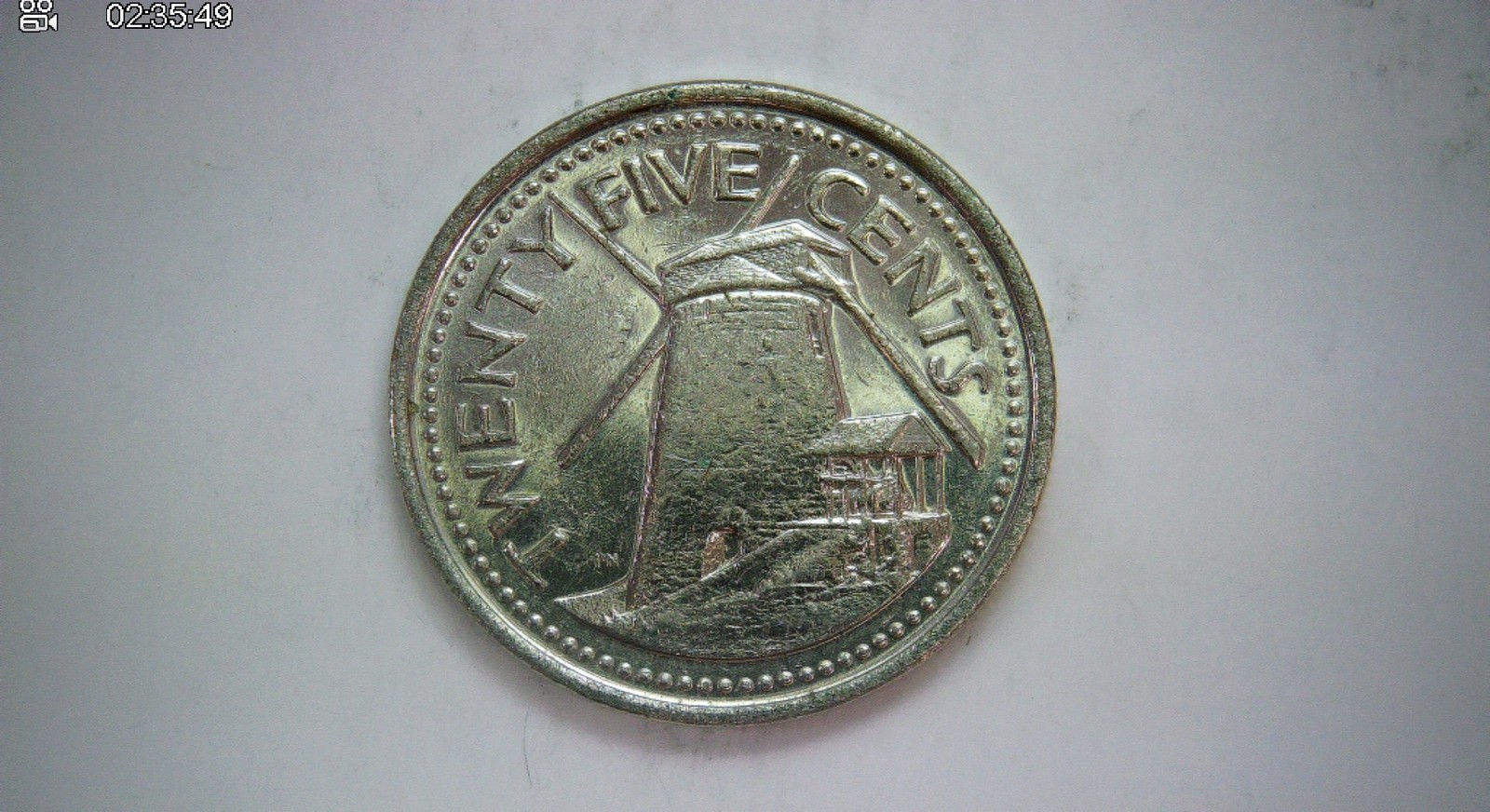 Barbados 2008 25 Cents Barbados 25 Cents (Windmill type) Coin