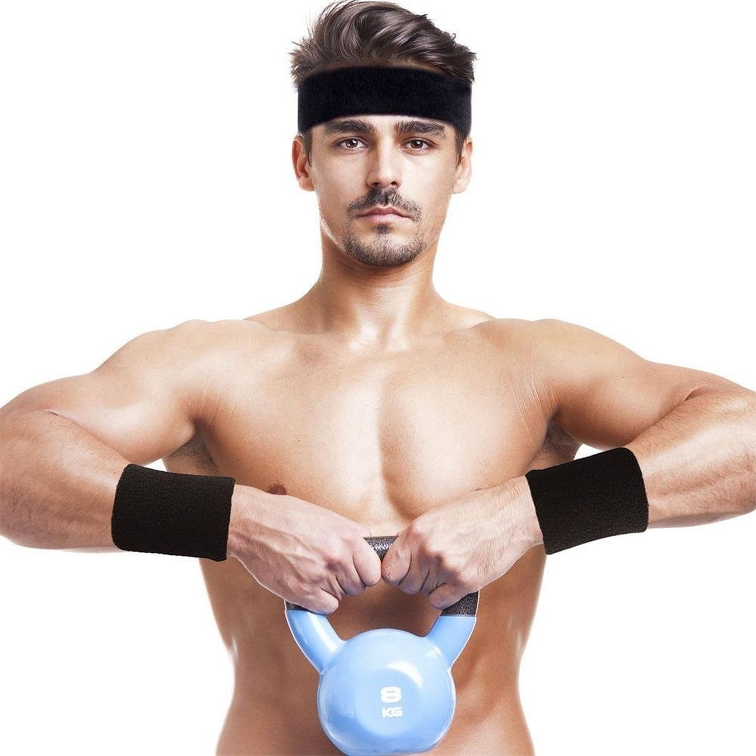 Acfun Sweatband Wristbands Wrist Sweat Bands for Athletic Men Women - Cotton ...