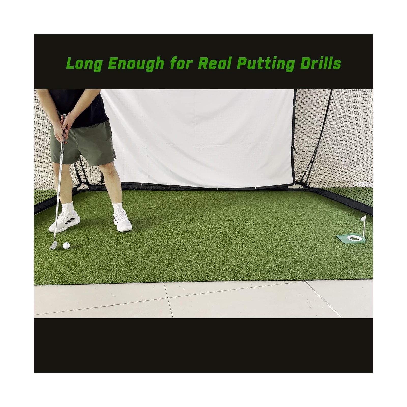 DCQ Golf Simulator Turf Flooring, Golf Mat for Indoor, Golf Simulator Accesso...
