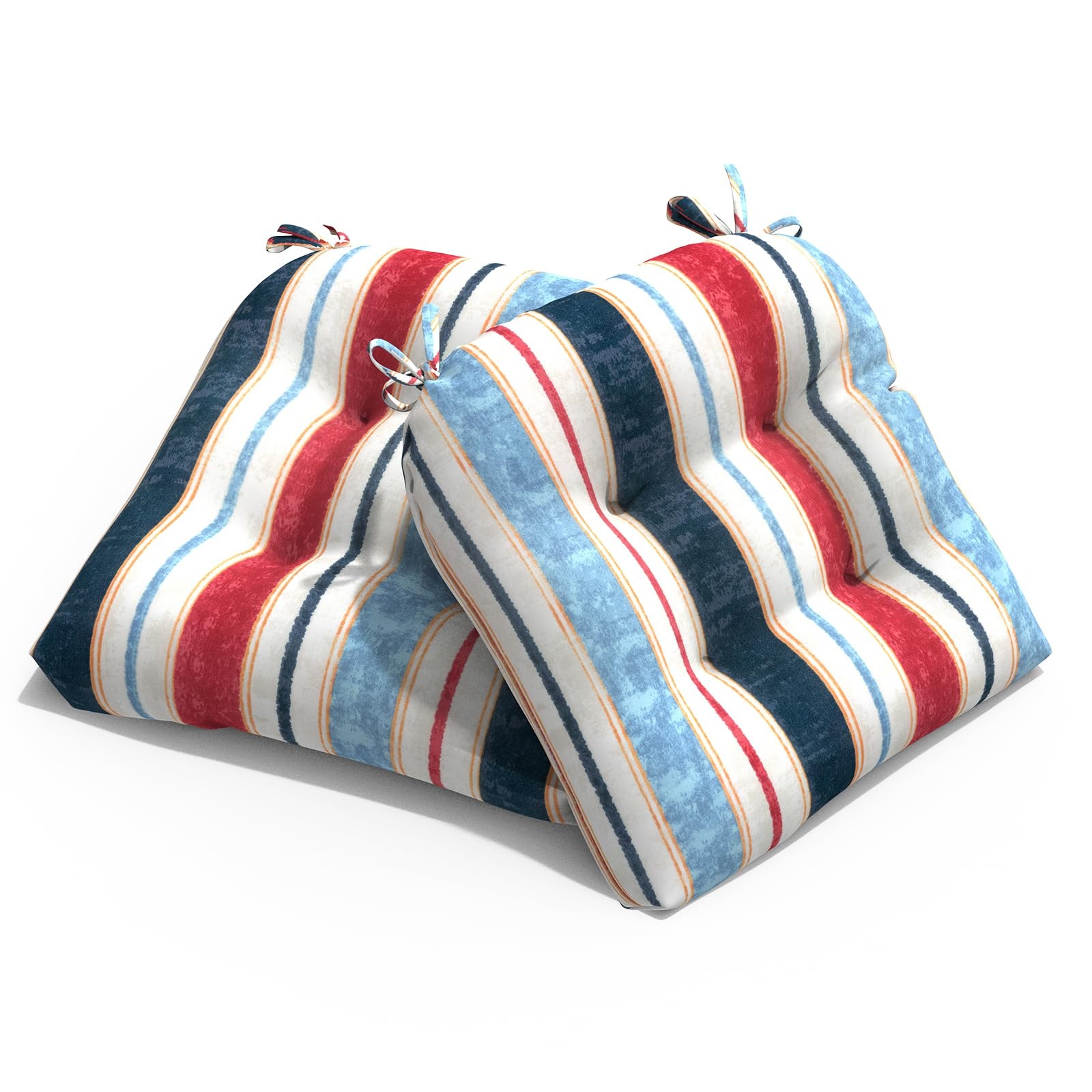 Patio Wicker Chair Cushions, All Weather Outdoor Tufted Chair Pads Pack of 2,...