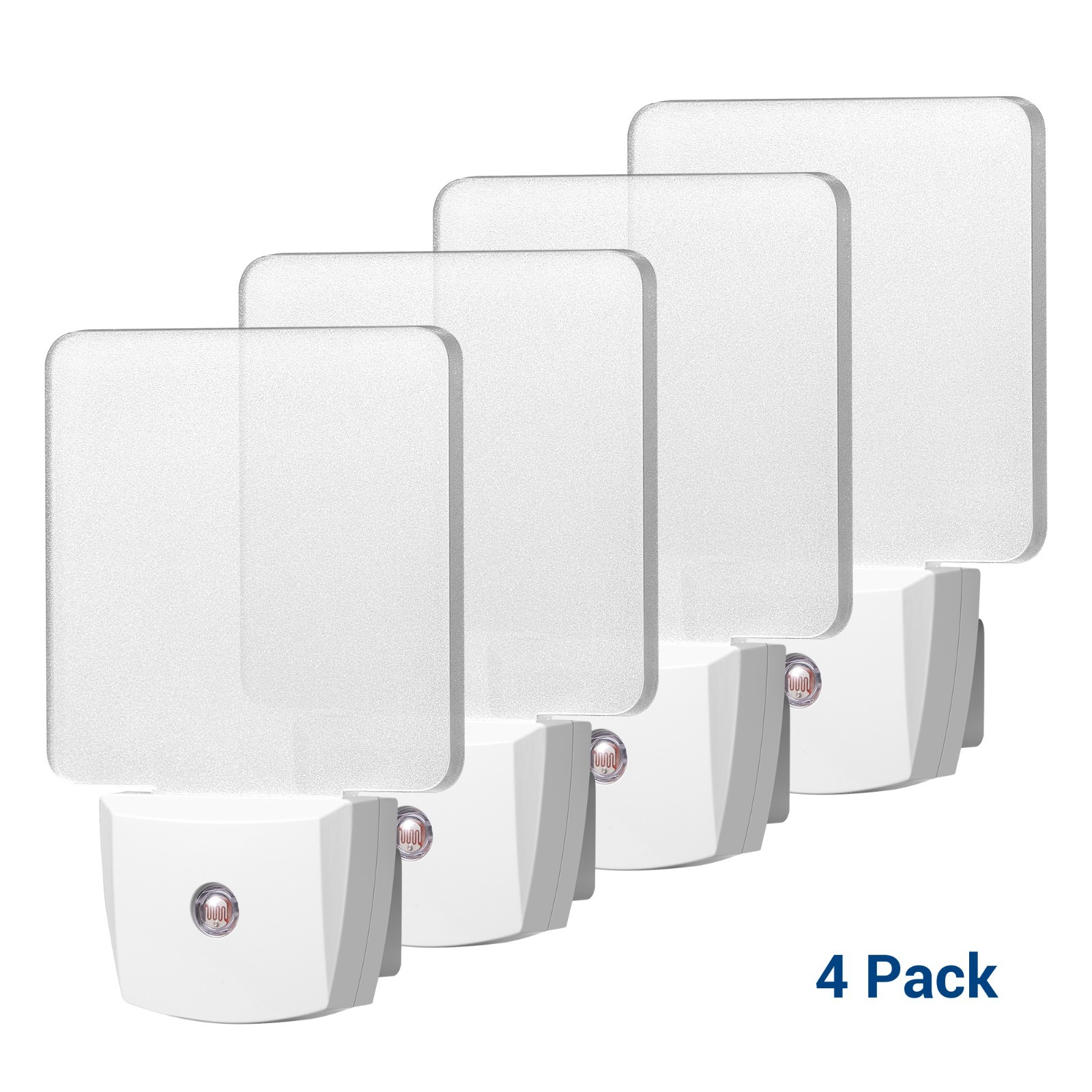 DEWENWILS Auto Dusk-to-Dawn Sensor,Plug in Night Light, LED Motion Sensor 4 Pack