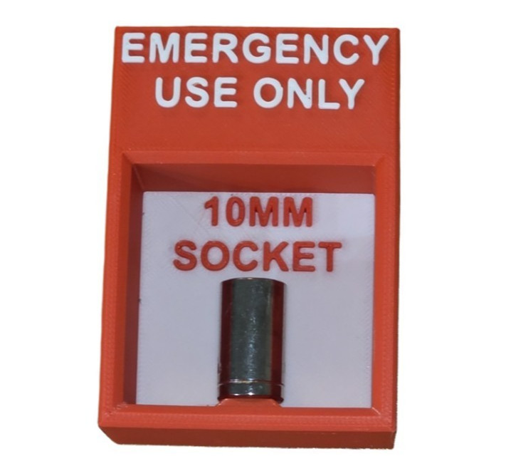Emergency Use Only 10mm Socket Holder (10mm Socket Included)