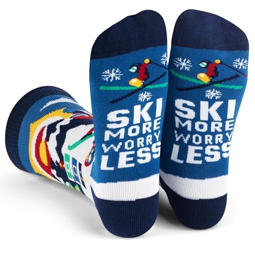 Ski Socks - Funny socks for skiers and snowboarders - Unisex novelty gift -