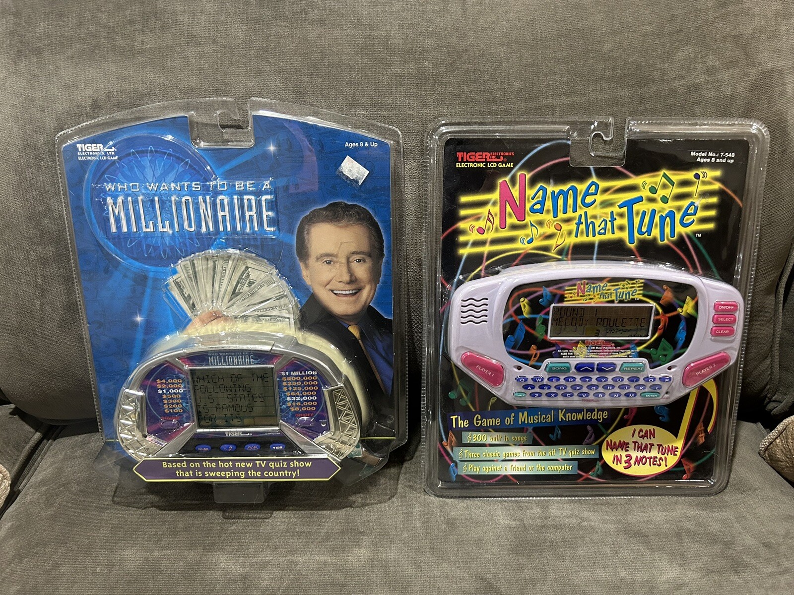 Vintage Tiger Electronics Handheld Games Millionaire & Name That Tune NOS Sealed
