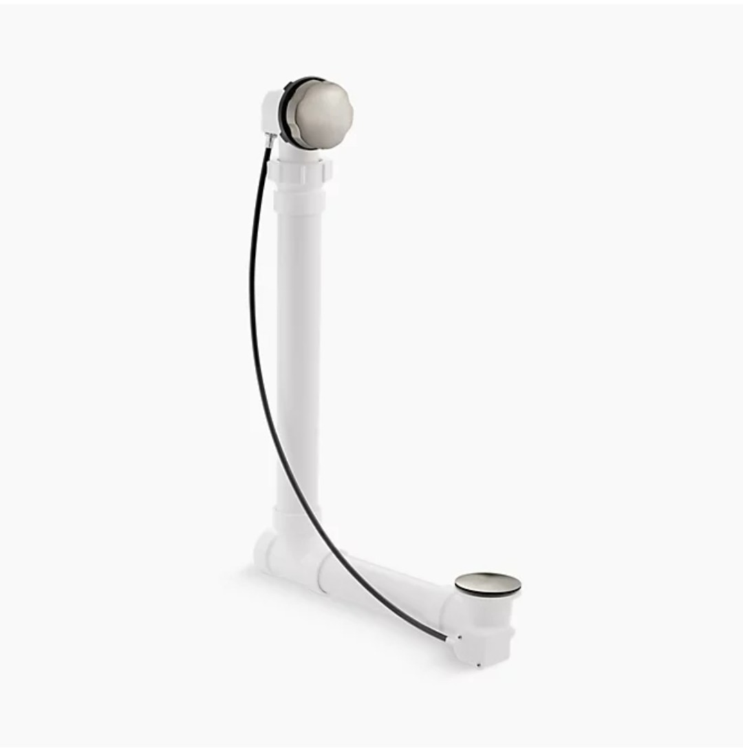 Kohler Clearflo Cable Bath Drain - Vibrant Brushed Nickel (K-7213-BN)