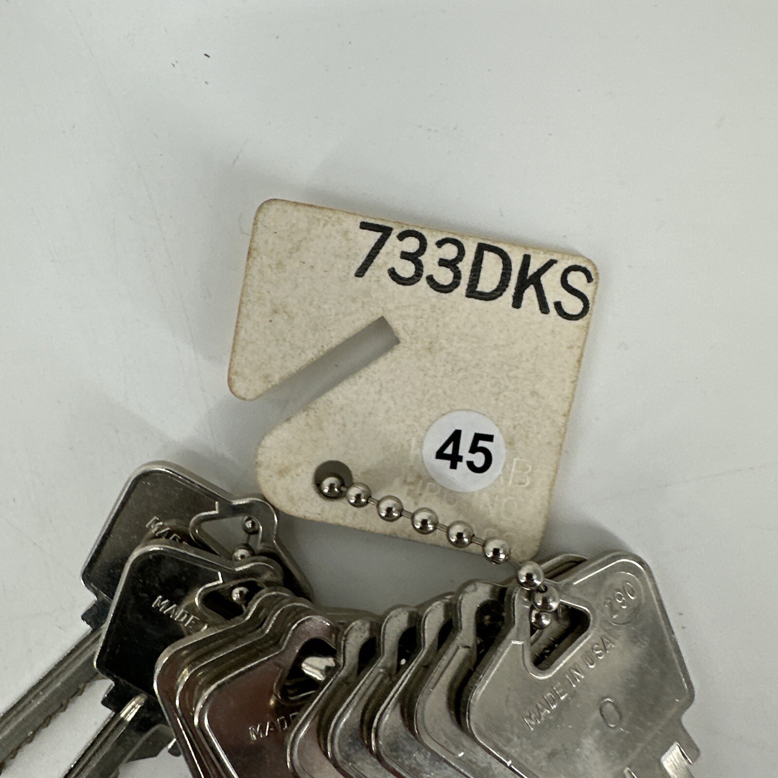 SET OF 10 HPL 733DKS Lock Guide Master Key Set #0-9