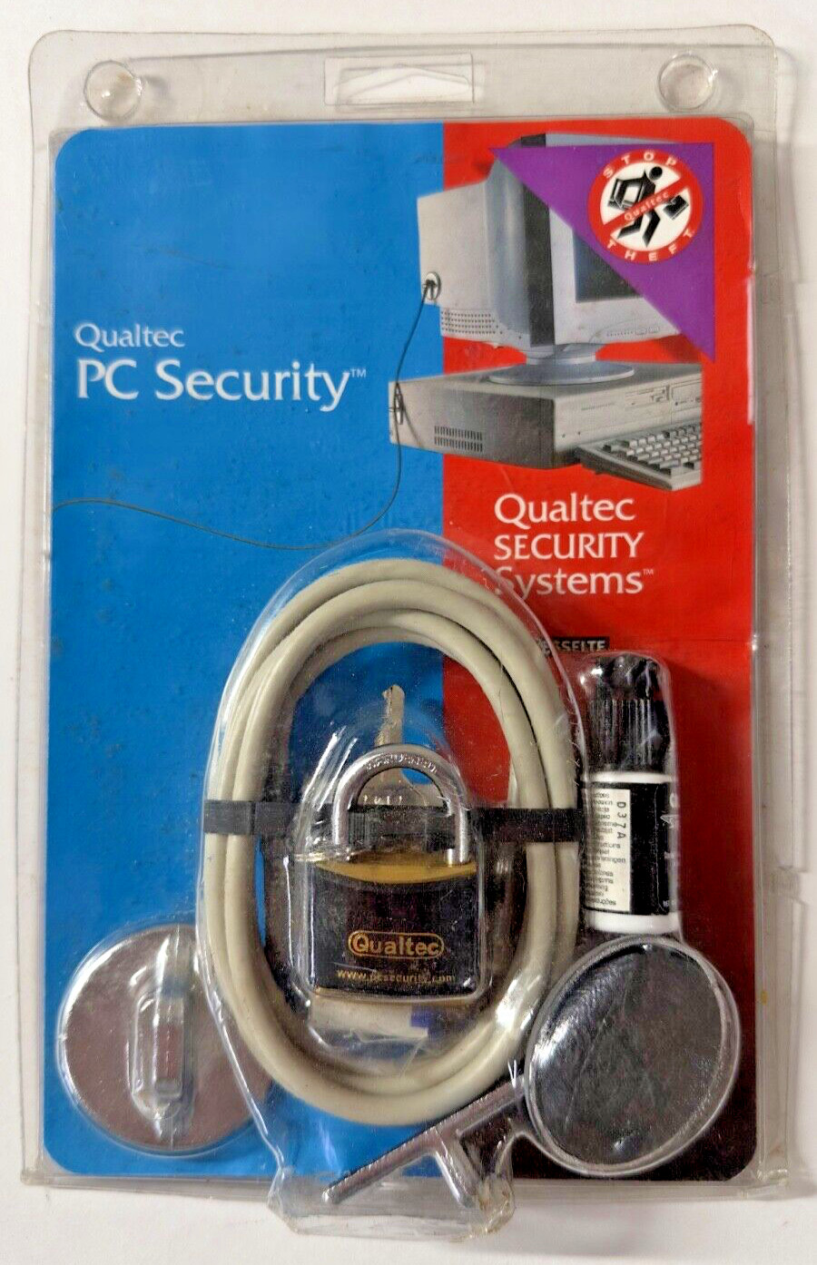 Qualtec Data Stop Theft PC Security System Lok-Kit II 06413 USA Made