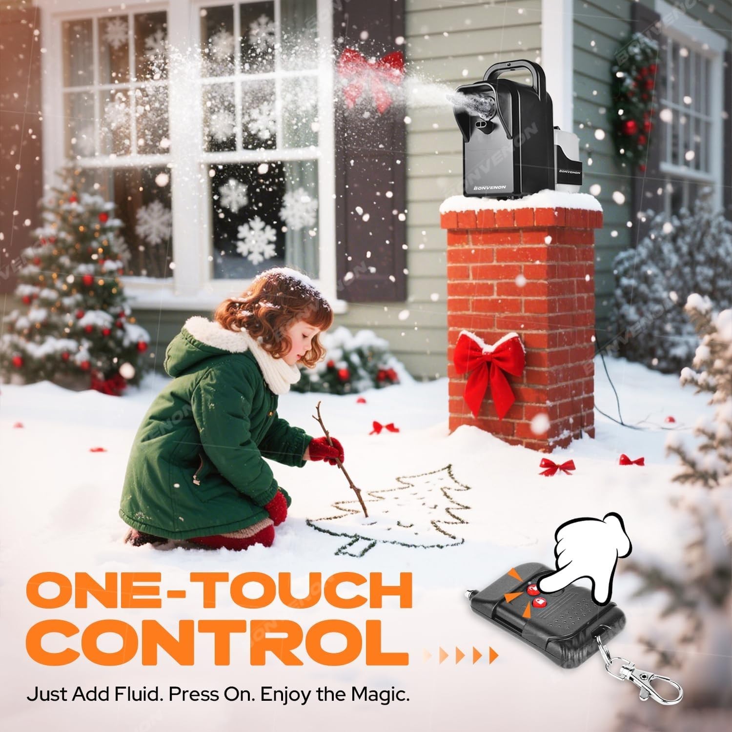 Adjustable Snow Machine Quieter Indoor Artificial Snowflake Maker with Dual Pump