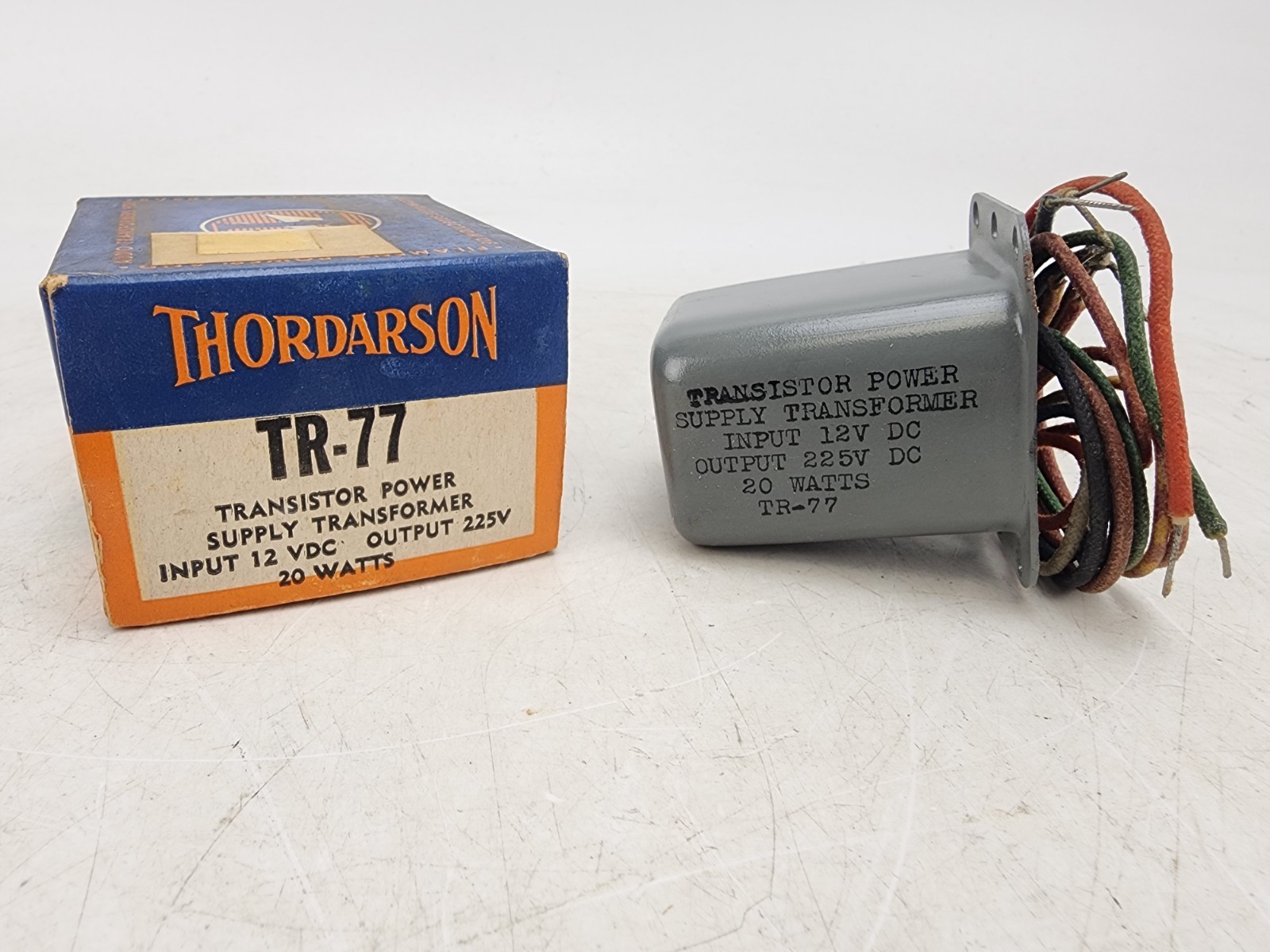 Vintage Thordarson TR-77 Transistor Power Transformer 12VDC 225VDC 20W