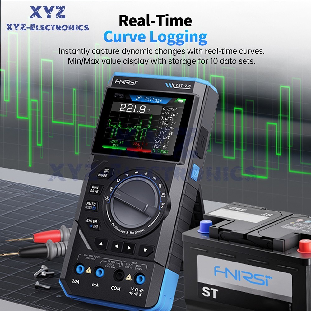 FNIRSI 2C23T DST-210 Digital Oscilloscope Multimeter Function Signal Generator