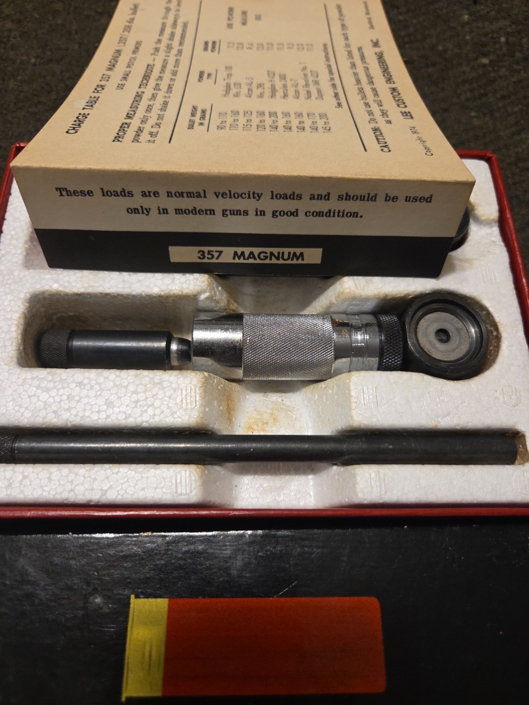 Vintage Lee Precision Lee Loader 357 Magnum Hand Reloading Press Kit