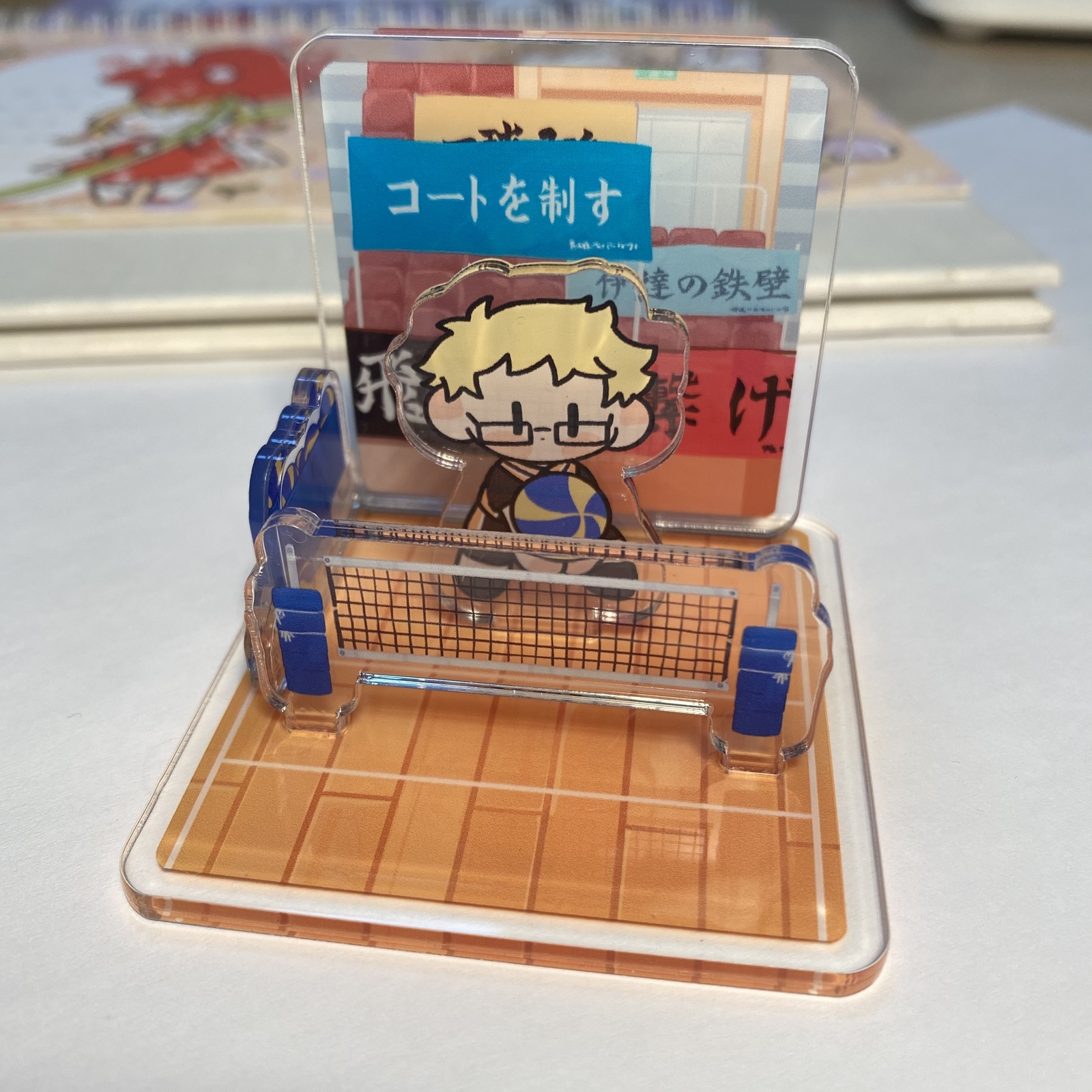 Animation Haikyuu!! Kei Tsukishima Desk Stand Figure acrylic Cosplay Decoration