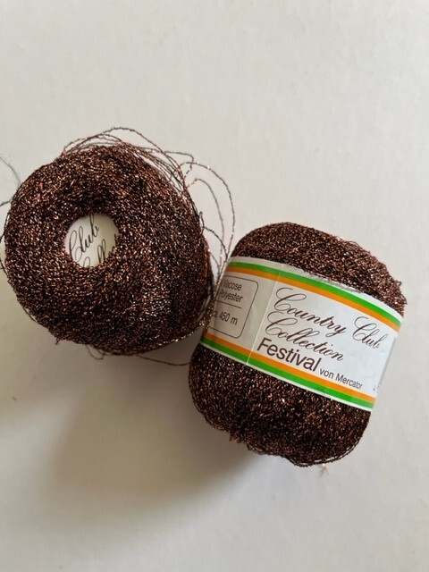 Mercator "Festival" - Lot of 2 balls of carryalong metallic fiber