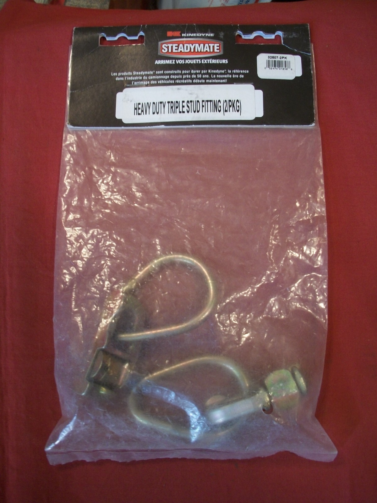 Kinedyne Steadymate Heavy Duty Triple Stud Fitting [2pkg] #32507-2PK, NIB