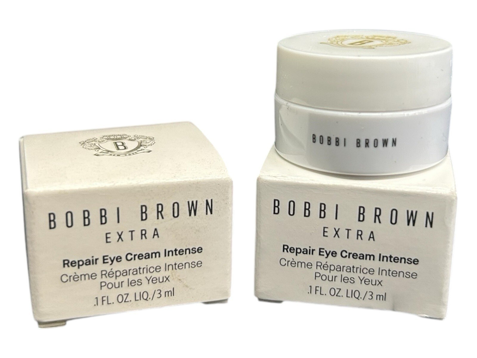 Lot of 2 Bobbi Brown Extra Eye Repair Cream INTENSE Mini Travel Size 0.1 oz/ 3ml