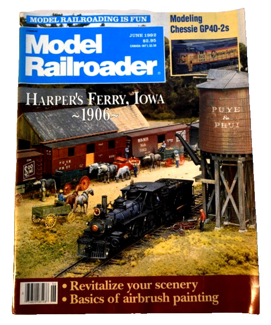 VTG June 1992 Vol. 59 No. 6 Model Railroader Magazine Harper's Ferry, Iowa 1906