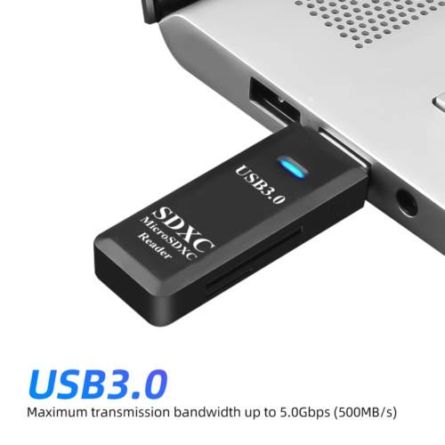 USB 3.0 2-in-1 SD/Micro SD Card Reader High Speed for Phone Camera Memory Card