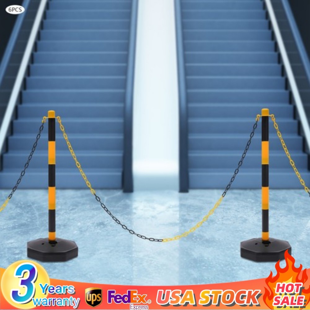 Traffic Delineator Post Cone Plastic Stanchion Post Set Crowd Control Stands