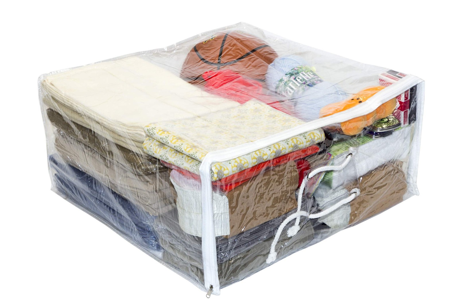 5-Pack Clear Vinyl Zippered Comforter Moving Storage Bags 21 x 21 x 10 Inch w...