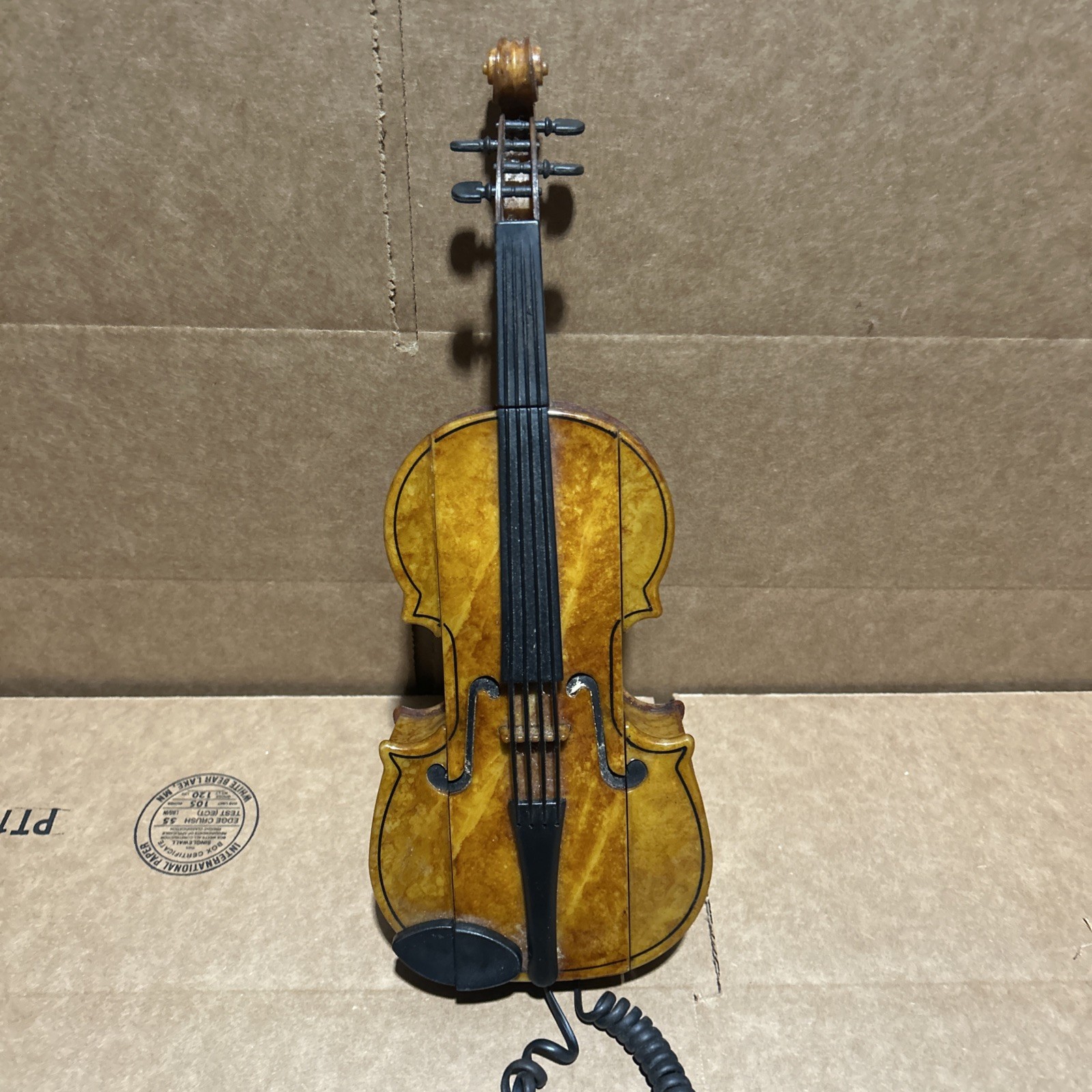 Violin Telephone RTC Violin Phone Touch Tone No Stand