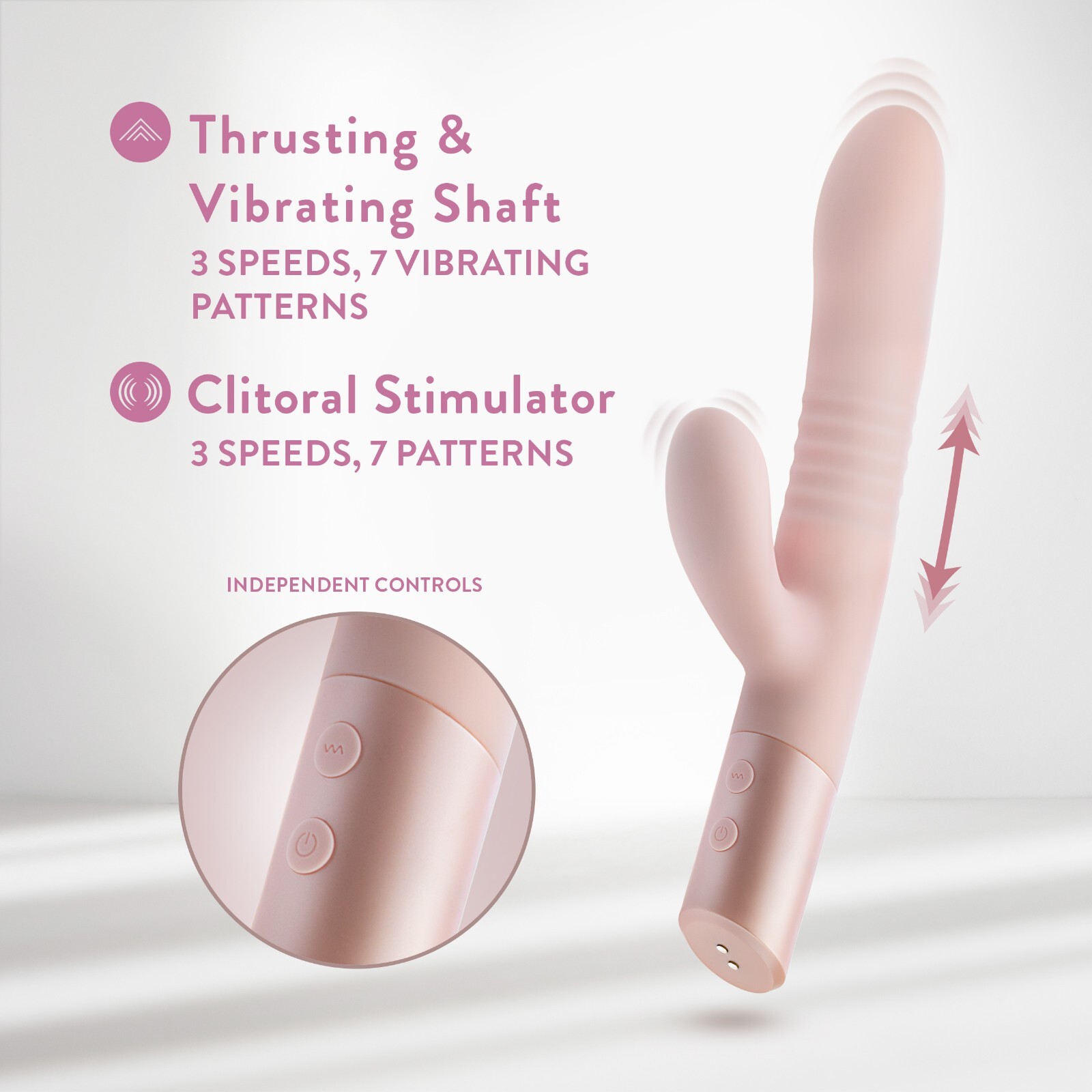 Eden 9.5" Silicone G Spot Vibrator Clit stimulator Adult Sex Toy For Women