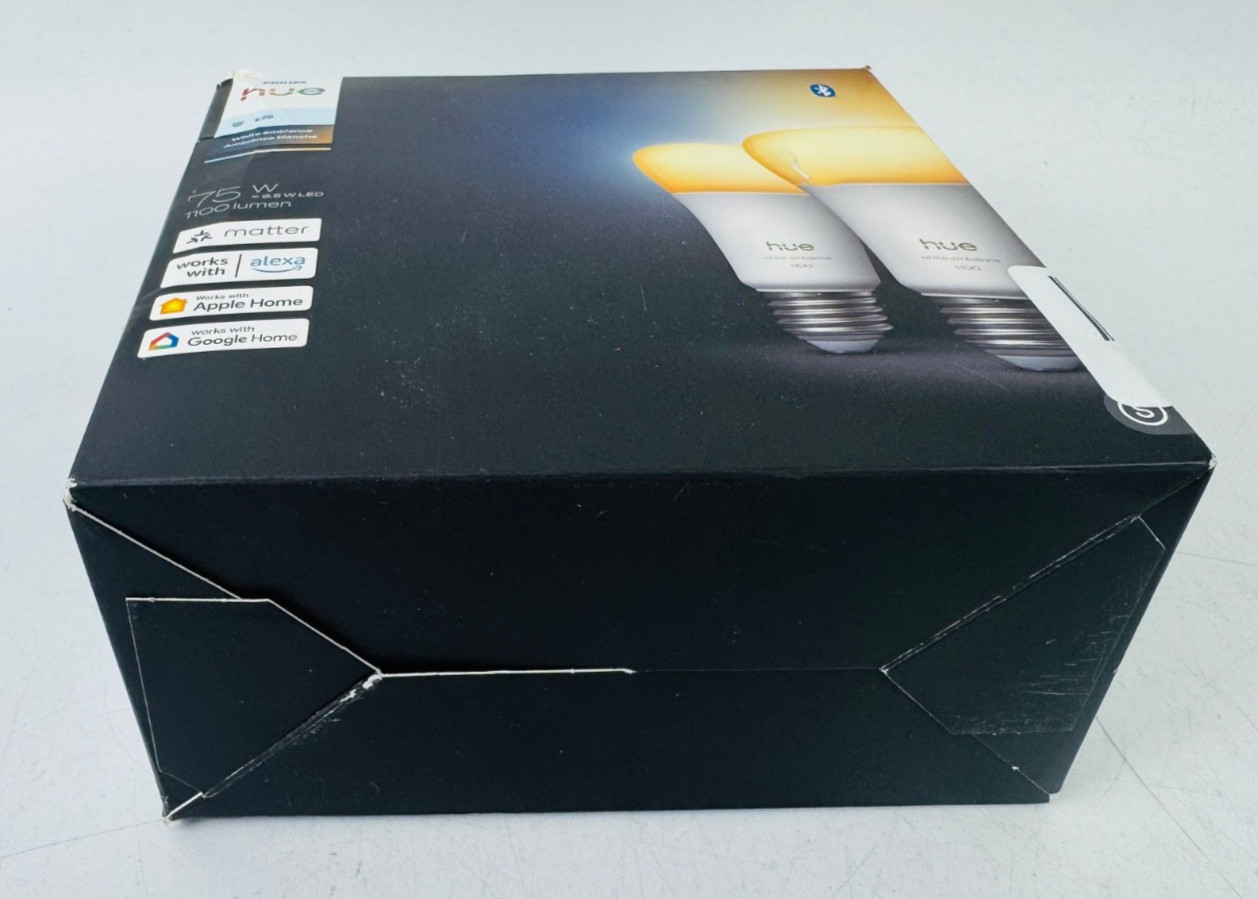 Philips Hue WhiteAmbience A19 E26 Smart LED Bulbs 2-Pack – New