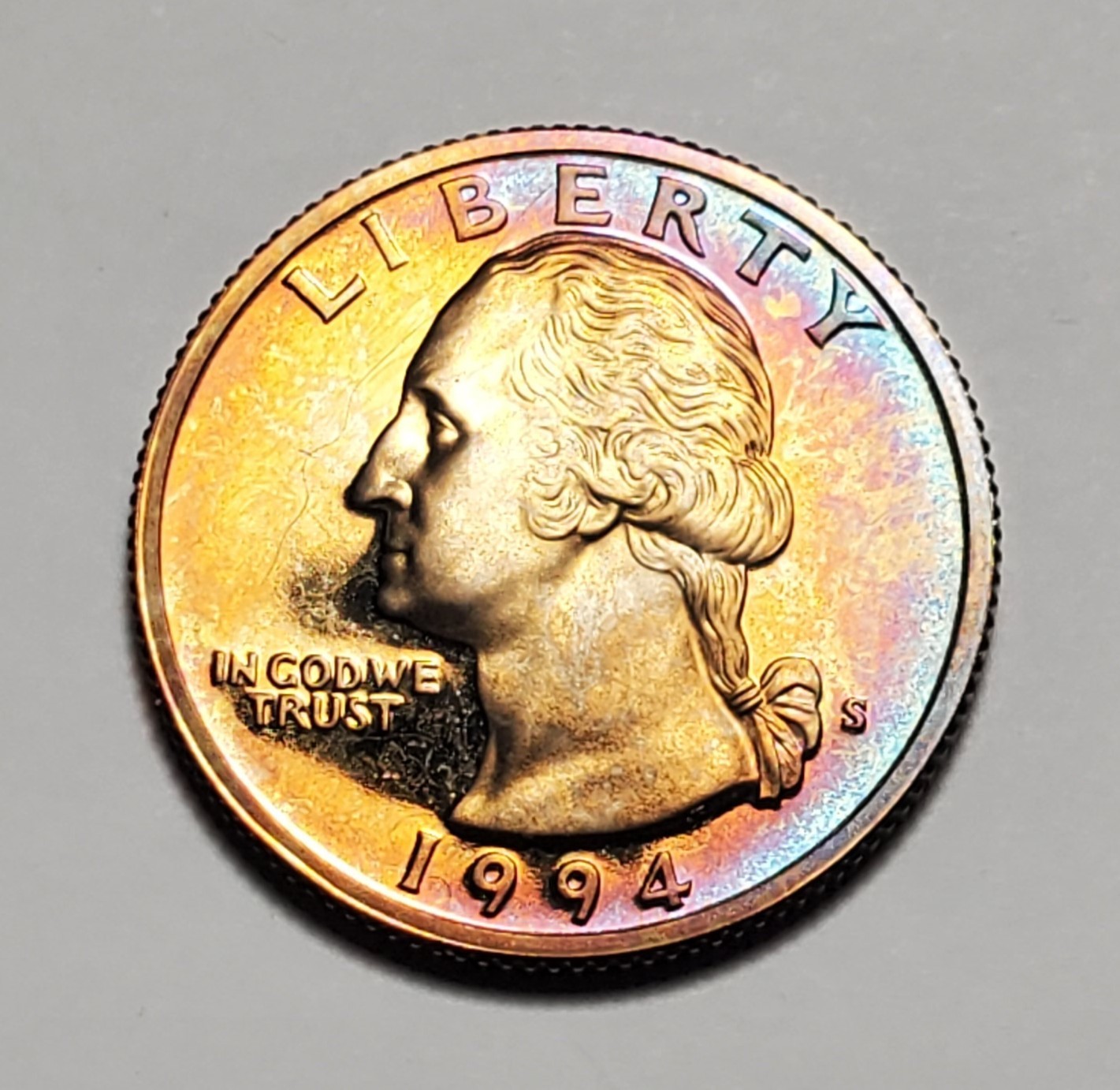 TONED 1994 S WASHINGTON QUARTER CLAD PROOF UNC #P3735