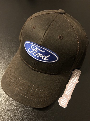 Ford Automotive Blue Oval Logo Brown Adjustable Hat Baseball Cap