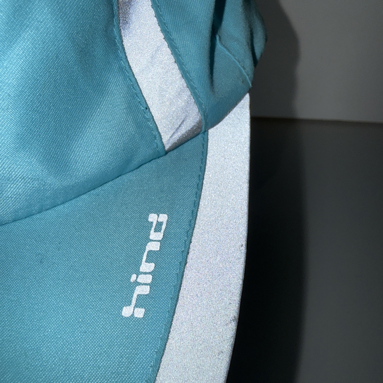 HIND Aqua Reflective Gray Runners Cap Hook Loop