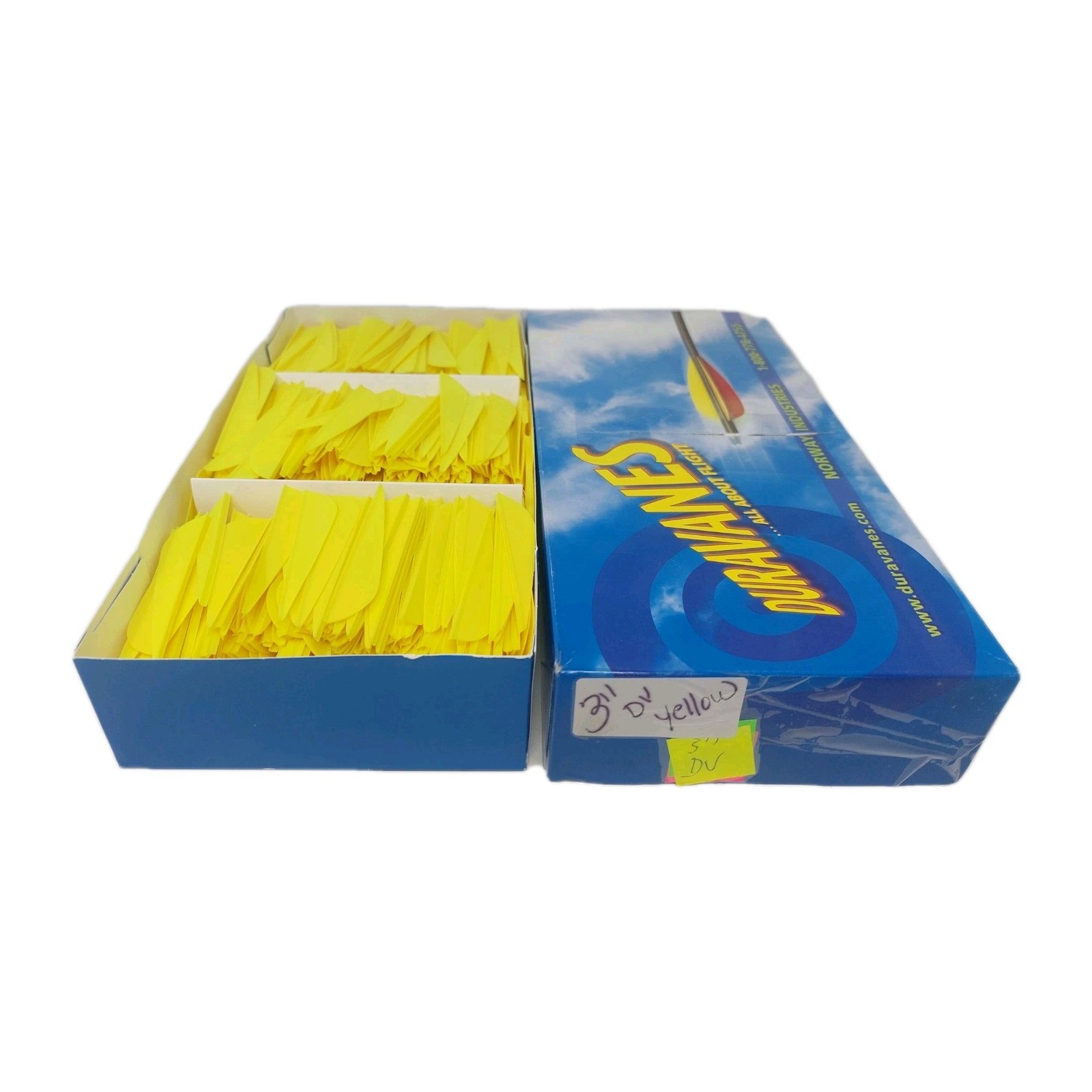 1000 Pack: 3" Flo Yellow DuraVanes Predator Archery Arrow Vanes Q2i Norway