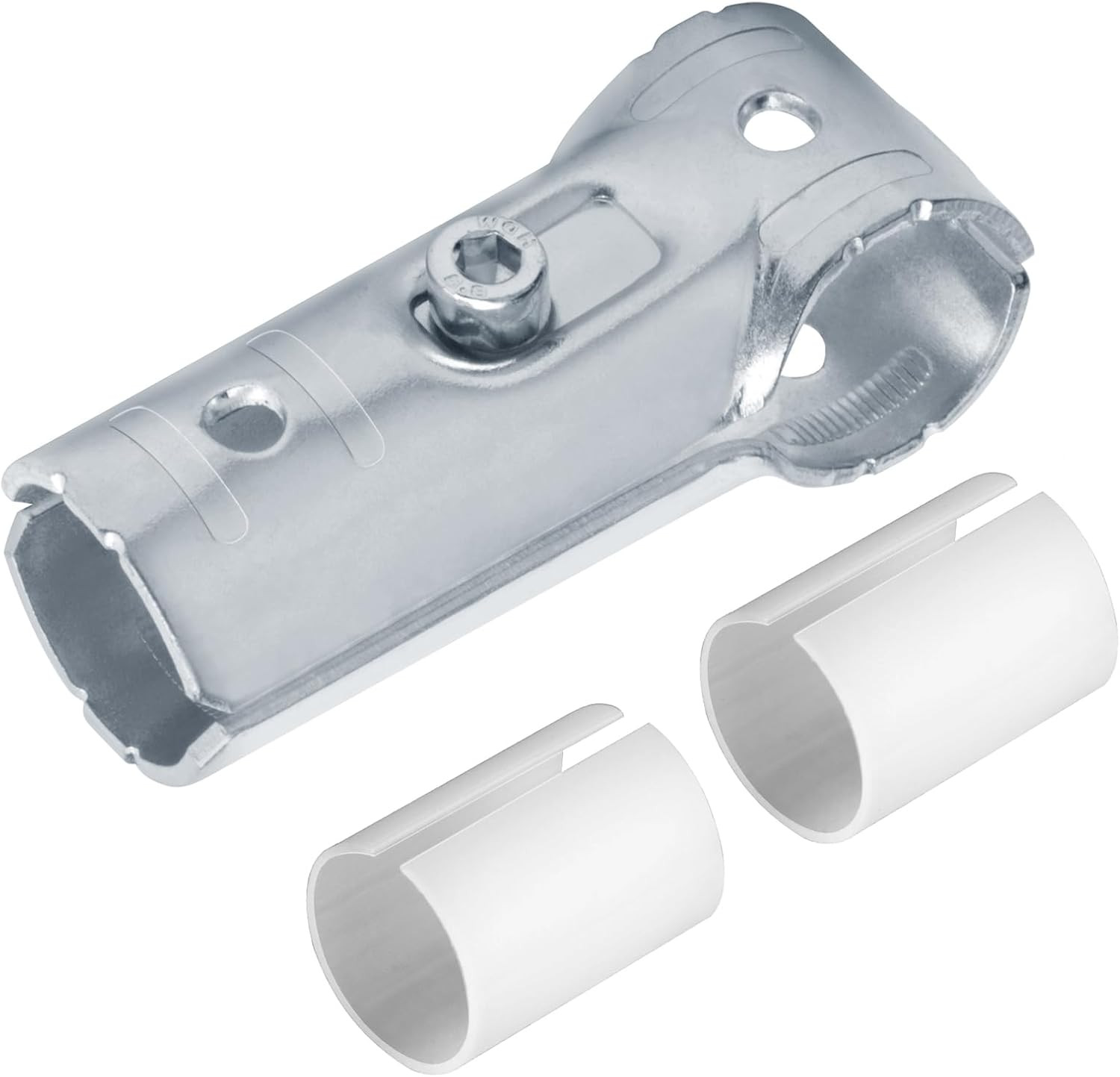 20 Sets T Pipe Connector Tee Clamp Fittings, Fit 1/2" EMT Conduit, Silver