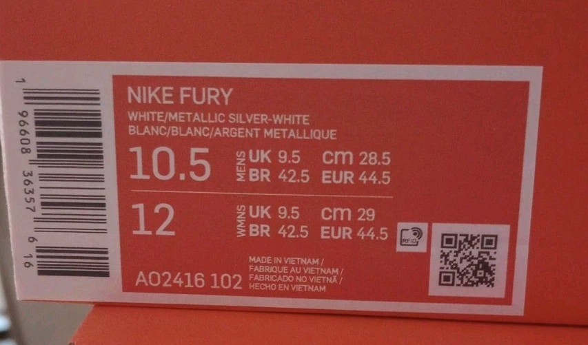 Nike Fury Wrestling Shoes Men's Size 10.5 MMA Combat White Grey AO2416-102