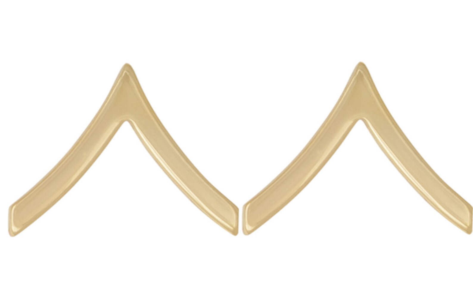 U.S. Army Gold Metal Pin On Rank - Pair