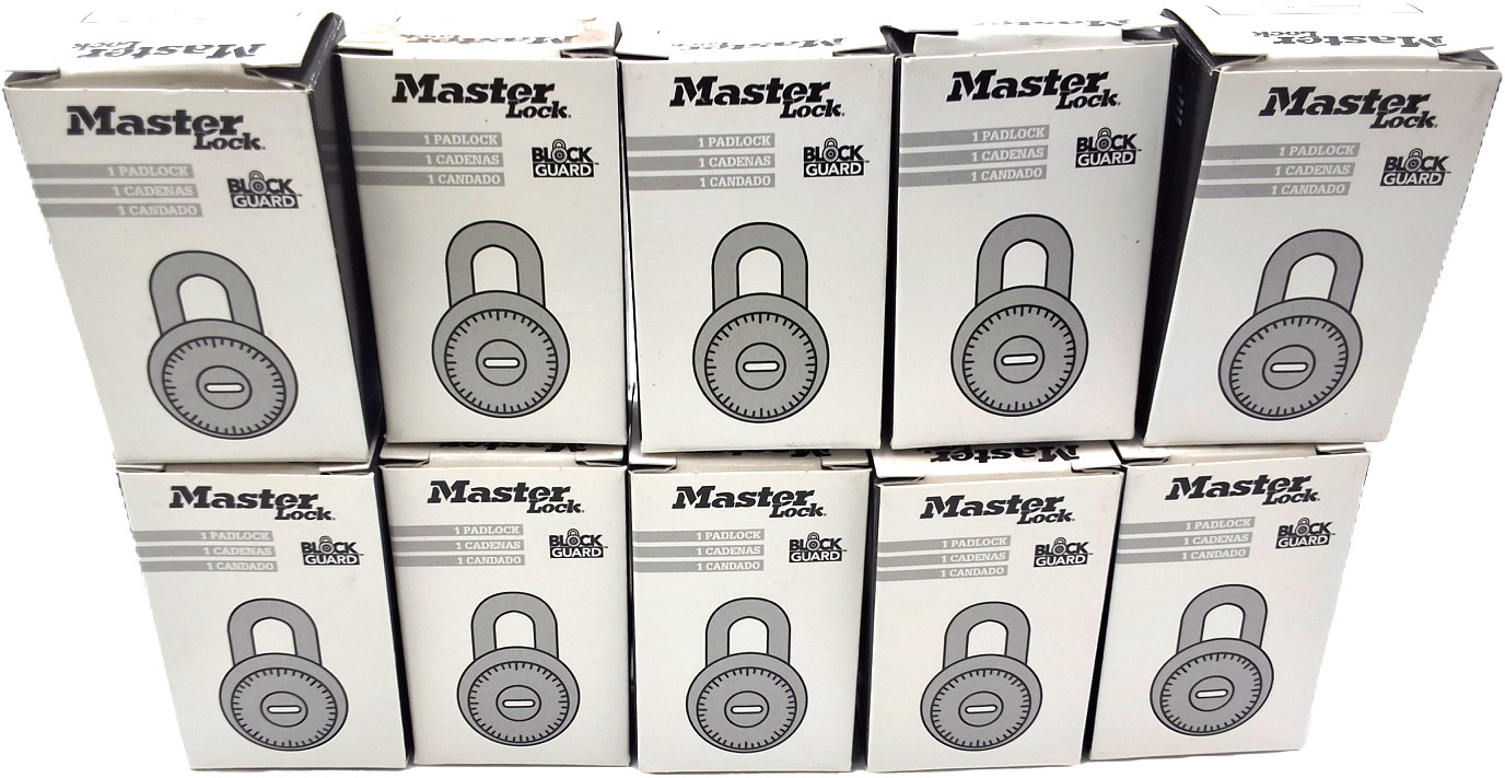 Master Lock 1525EZRC Combination Padlocks School Gym Locker Locks 10 Pack NEW