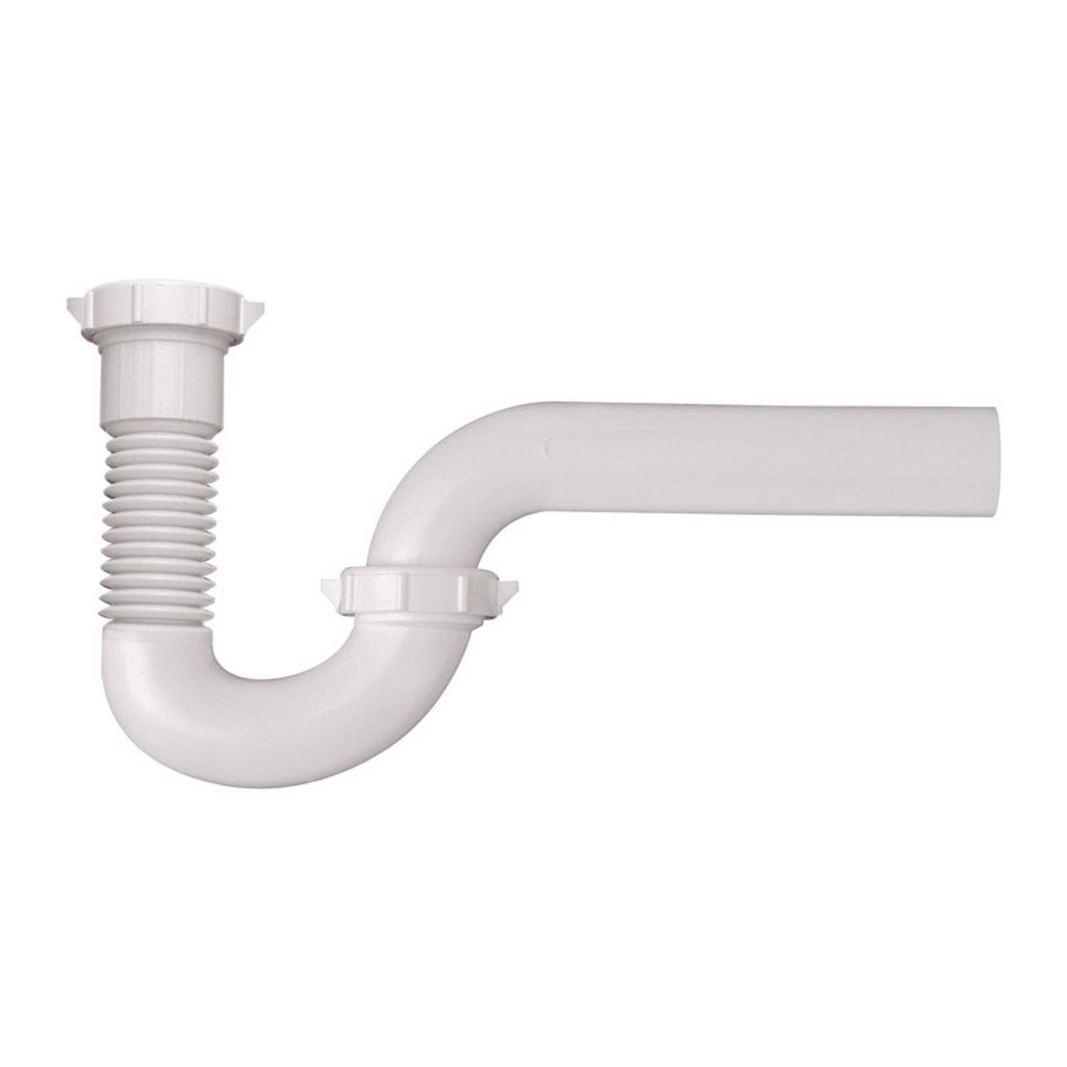 Keeney PP812-40 Polypropylene White Bendable P-Trap 1-1/2 in. Outlet